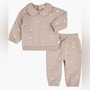 Nordstrom’s FIRST’s by Petit Lem Floral Cotton Sweatshirt and Sweatpants Set